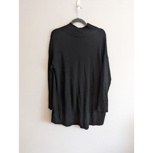 Eileen Fisher Merino Mock Neck Top in Regenerative Wool Black size M Orig. $278 - Picture 10 of 11